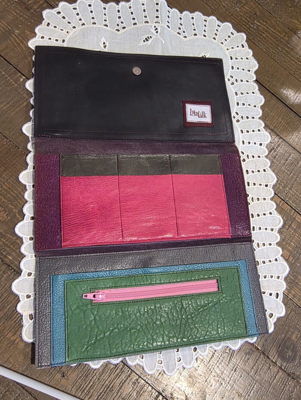 Lola Falk (Stella Travel Wallet) Patchwork Leather, Colorful, Passport